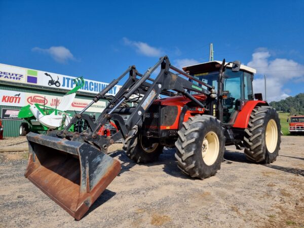 SOLD- Used SAME SILVER 100.6 - 100hp 6 cylinder, Cab tractor with Loader !