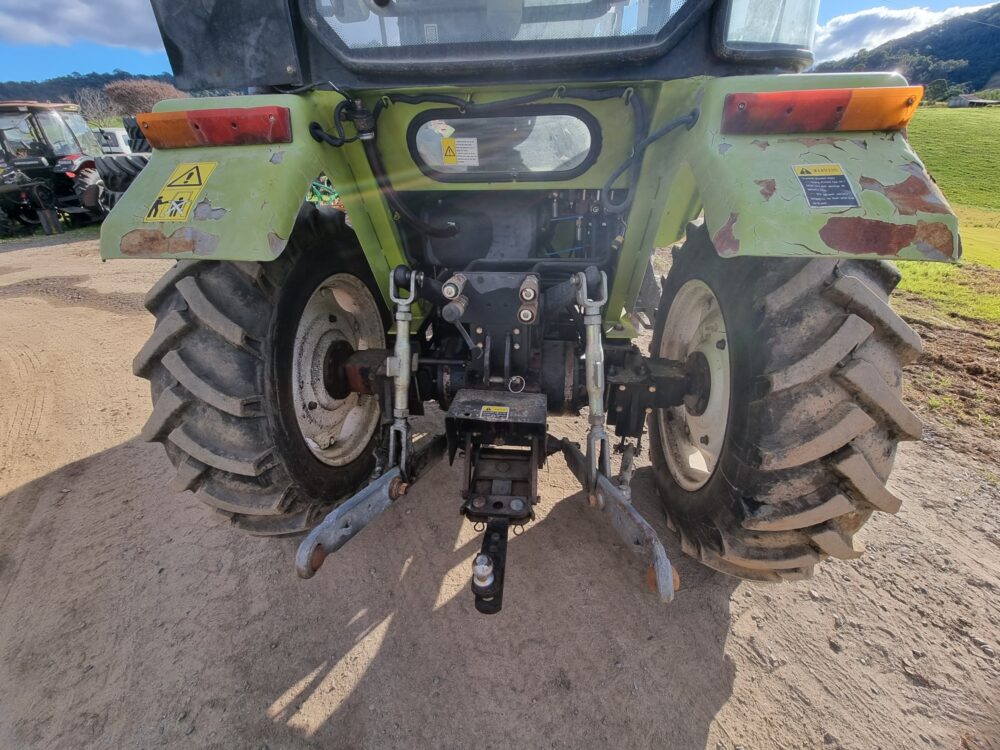 SOLD - Package Deal - Used Agrison 50hp 4wd Cab tractor with 4in1 bucket, Hay Forks, Pallet Forks and Kanga Slasher - Image 12