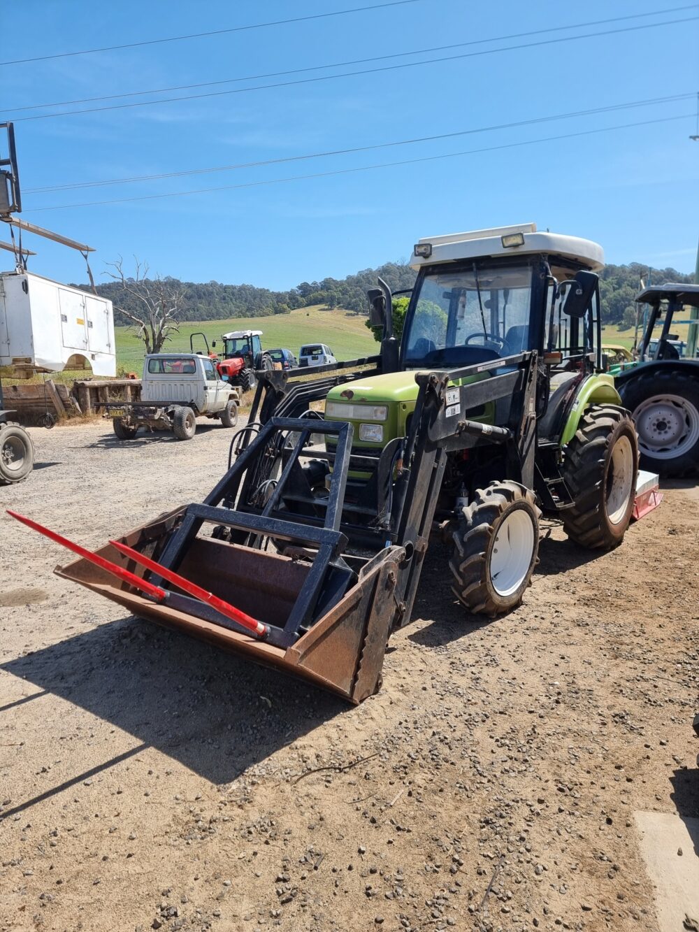 SOLD - Package Deal - Used Agrison 50hp 4wd Cab tractor with 4in1 bucket, Hay Forks, Pallet Forks and Kanga Slasher - Image 14