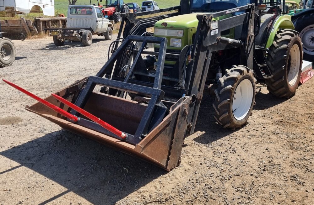 SOLD - Package Deal - Used Agrison 50hp 4wd Cab tractor with 4in1 bucket, Hay Forks, Pallet Forks and Kanga Slasher - Image 17