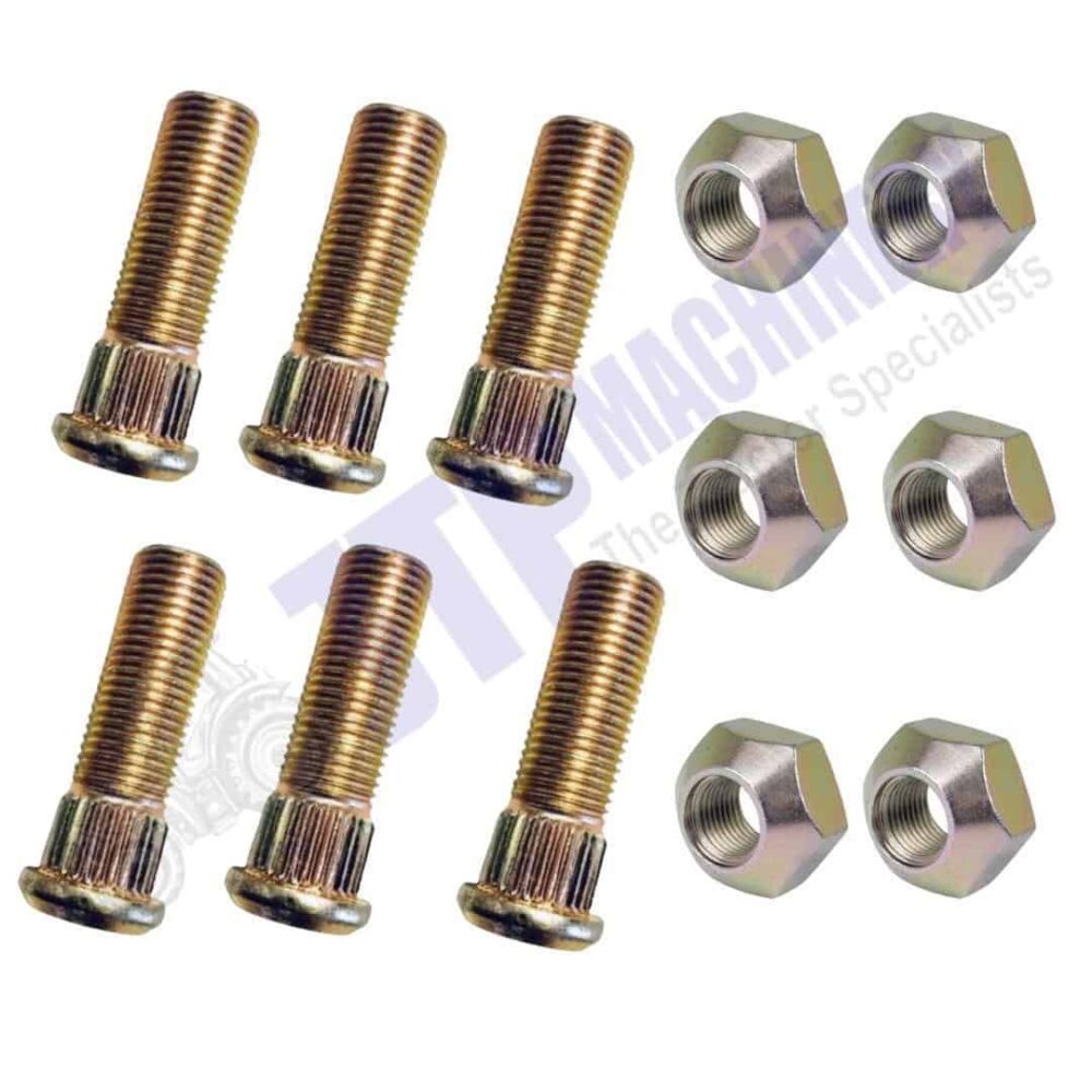 Front Wheel Hub Stud Nut Kit Fits for Massey Ferguson TE20 TEA20 TEF20 35 135