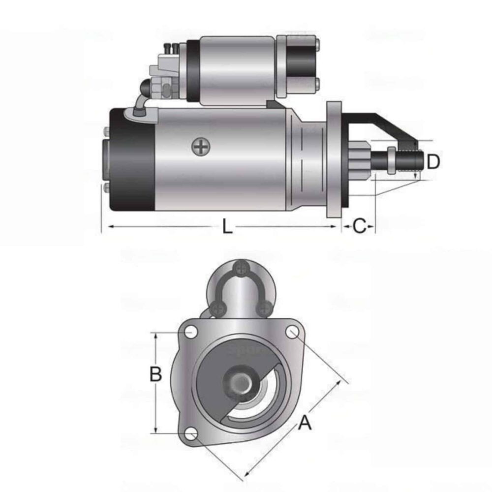 Starter Motor Fits for Massey Ferguson Left Side Mount 165 175 185 265 275 365 - Image 8