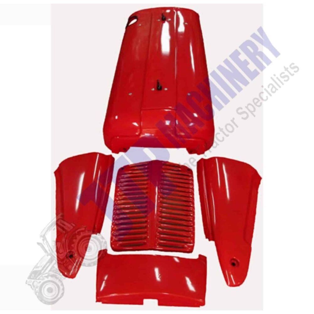 Massey Ferguson 35 3 Cylinder & 4 Cylinder Diesel Complete Bonnet Kit in Red - Image 3
