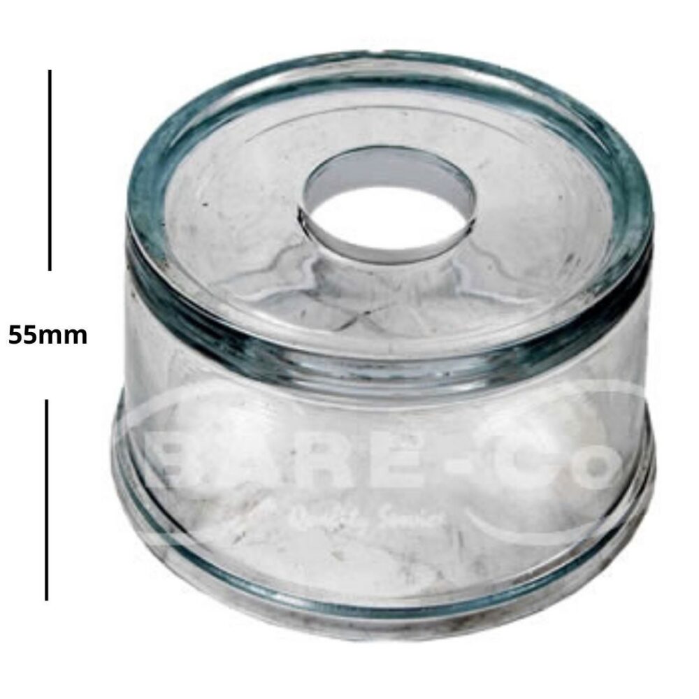 Straight Sides Glass CAV Fuel Filter Bowl Flat Deep Fits for International